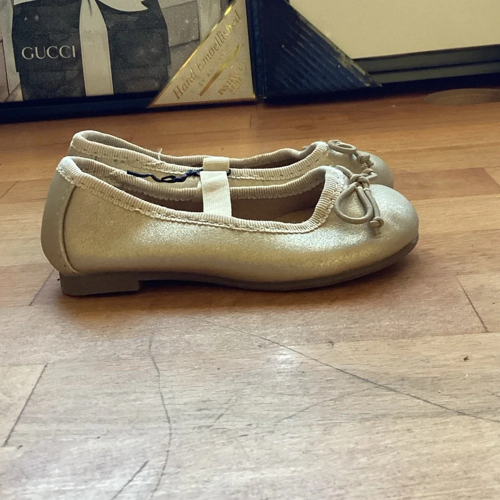 Cat & Jack Shimmering Gold Kids Dress Shoes
